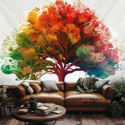 Tree of Life Hanging Tapestry Wall Art Large Tapestry Mural Decor Photograph Backdrop Blanket Curtain Home Bedroom Living Room Decoration