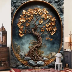 Tree of Life Hanging Tapestry Wall Art Large Tapestry Mural Decor Photograph Backdrop Blanket Curtain Home Bedroom Living Room Decoration