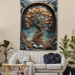 Tree of Life Hanging Tapestry Wall Art Large Tapestry Mural Decor Photograph Backdrop Blanket Curtain Home Bedroom Living Room Decoration