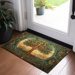 Tree of Life Painting Doormat Floor Mats Washable Rugs Kitchen Mat Non-Slip Oil Proof Rug Indoor Outdoor Mat Bedroom Decor Bathroom Mat Entrance Rug