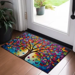 Tree of Life Painting Doormat Floor Mats Washable Rugs Kitchen Mat Non-Slip Oil Proof Rug Indoor Outdoor Mat Bedroom Decor Bathroom Mat Entrance Rug