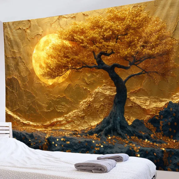 Tree of Life Painting Hanging Tapestry Wall Art Large Tapestry Mural Decor Photograph Backdrop Blanket Curtain Home Bedroom Living Room Decoration