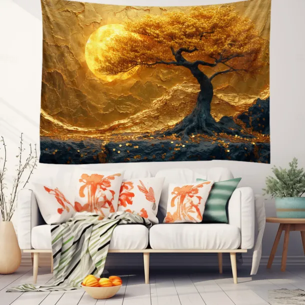Tree of Life Painting Hanging Tapestry Wall Art Large Tapestry Mural Decor Photograph Backdrop Blanket Curtain Home Bedroom Living Room Decoration