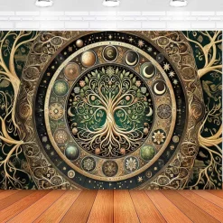 Tree of Life Totem Hanging Tapestry Wall Art Large Tapestry Mural Decor Photograph Backdrop Blanket Curtain Home Bedroom Living Room Decoration