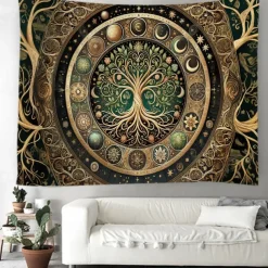 Tree of Life Totem Hanging Tapestry Wall Art Large Tapestry Mural Decor Photograph Backdrop Blanket Curtain Home Bedroom Living Room Decoration