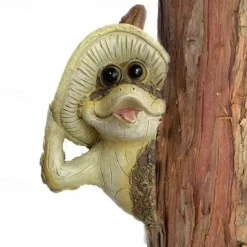 Tree Sculpture Adorable Frog Tree peeker Yard Decoration Garden peeker Tree Hugger Outdoor Statues Sloth Hug Decorations Garden