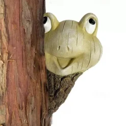 Tree Sculpture Adorable Frog Tree peeker Yard Decoration Garden peeker Tree Hugger Outdoor Statues Sloth Hug Decorations Garden