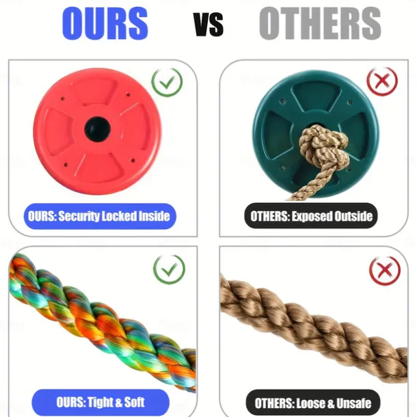 Tree Swing For Kids, 3-in-1 Disc Seat Swing Set, Swing For Outside, 1 Pack