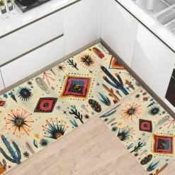 Tribal Pattern Area Rug Kitchen Mat Non-Slip Oil Proof Floor Mat Livingroom Rug Indoor Outdoor Mat Bedroom Decor Bathroom Mat Entrance Rug Door Mat