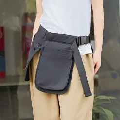 Triple Hippie Fanny Pack Multifunctional Fabric Waist Bag Sweatproof Side Bag for Women Men Hiking Running Camping Trekking