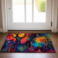 Trippy Psychedelic Monster Doormat Non-Slip Oil Proof Rug Indoor Outdoor Mat Bedroom Decor Bathroom Mat Entrance Rug Door Mat