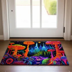 Trippy Psychedelic Monster Doormat Non-Slip Oil Proof Rug Indoor Outdoor Mat Bedroom Decor Bathroom Mat Entrance Rug Door Mat