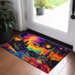 Trippy Psychedelic Monster Doormat Non-Slip Oil Proof Rug Indoor Outdoor Mat Bedroom Decor Bathroom Mat Entrance Rug Door Mat