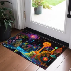 Trippy Psychedelic Monster Doormat Non-Slip Oil Proof Rug Indoor Outdoor Mat Bedroom Decor Bathroom Mat Entrance Rug Door Mat