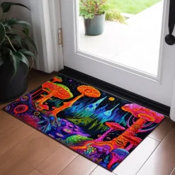 Trippy Psychedelic Monster Doormat Non-Slip Oil Proof Rug Indoor Outdoor Mat Bedroom Decor Bathroom Mat Entrance Rug Door Mat