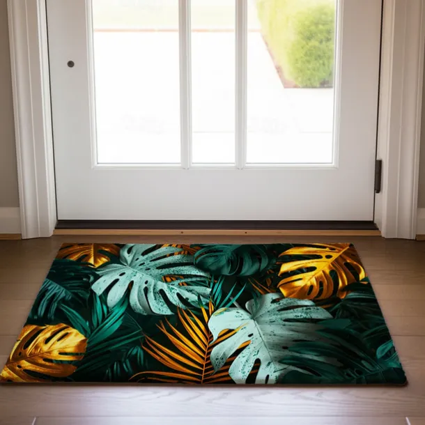 Tropical Leaves Doormat Non-Slip Oil Proof Rug Indoor Outdoor Mat Bedroom Decor Bathroom Mat Entrance Rug Door Mat