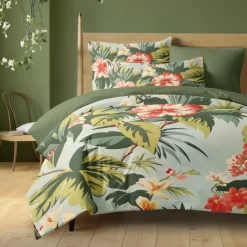 Tropical Plant Duvet Cover Bed Set 2-piece Set 3-piece Set Lightweight Soft Short Plush Set Thickened Felt Square Bed