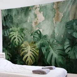Tropical Plant Hanging Tapestry Wall Art Large Tapestry Mural Decor Photograph Backdrop Blanket Curtain Home Bedroom Living Room Decoration