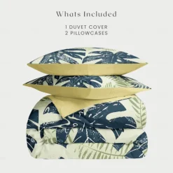 Tropical Plants Pattern Duvet Cover Set Set Soft 3-Piece Luxury Cotton Bedding Set Home Decor Gift Twin Full King Queen Size Duvet Cover