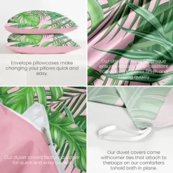 Tropical Plants Pattern Duvet Cover Set Set Soft 3-Piece Luxury Cotton Bedding Set Home Decor Gift Twin Full King Queen Size Duvet Cover