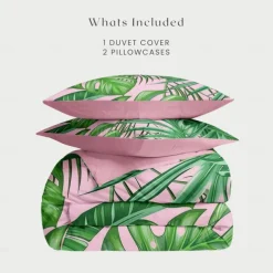 Tropical Plants Pattern Duvet Cover Set Set Soft 3-Piece Luxury Cotton Bedding Set Home Decor Gift Twin Full King Queen Size Duvet Cover