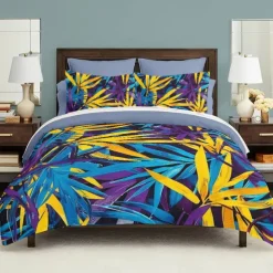 Tropical Plants Pattern Duvet Cover Set Set Soft 3-Piece Luxury Cotton Bedding Set Home Decor Gift Twin Full King Queen Size Duvet Cover
