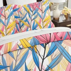 Tropical Plants Pattern Duvet Cover Set Set Soft 3-Piece Luxury Cotton Bedding Set Home Decor Gift Twin Full King Queen Size Duvet Cover