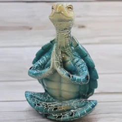 Turtle Sculpture | Peacefulness Meditating Sea Turtle Statue Decorations For Buddha | Meditating Sea Turtle Miniature Figurine Collection For Courtyard Home Patio, Lawn, Garden