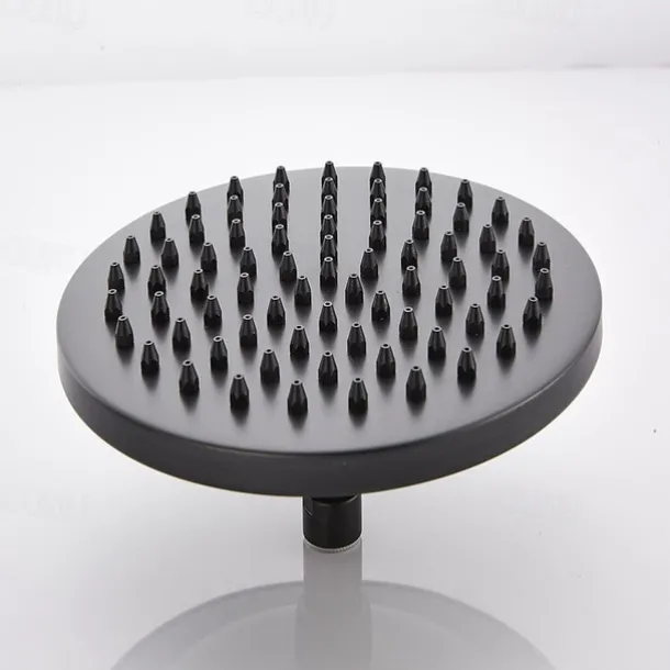 Two Handles Shower Systerm Set, Black Brass Faucet Three Holes Adjustable Electroplated Rainfall High Pressure Shower Mixer Taps with Rain Shower and Hand Shower