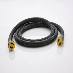 Two Handles Shower Systerm Set, Black Brass Faucet Three Holes Adjustable Electroplated Rainfall High Pressure Shower Mixer Taps with Rain Shower and Hand Shower