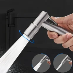 Two Ways 304 Stainless Steel Toilet Handheld Shattaf Bidet Sprayer Shower Heads Set Shower Faucet Accessories Muslim Shower G1/2 or G7/8
