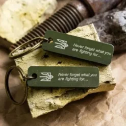 Ukrainian Brutal Military Keychain, Brutal Keychain for Men Military Gifts for Metal Keychain Memory Military Gifts Unique Ukrainian Key Ring Anniversary Gift