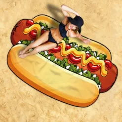 Ultra Fine Fiber Shaped Beach Towel Gigantic Pink Donut Beach Blanket– Fun Beach Blanket Perfect for The Beach, Pool, Lake and More