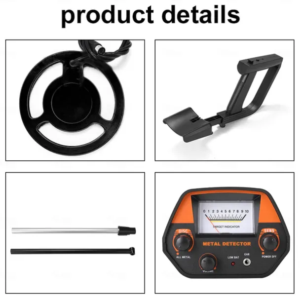 Underground Metal Detector, GTX4030 Underground Metal Detector Handheld Metal Detector Portable Detachable Easy Install Metal Detector High Sensitivity Underground Metal Detector