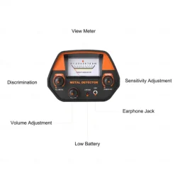 Underground Metal Detector, GTX4030 Underground Metal Detector Handheld Metal Detector Portable Detachable Easy Install Metal Detector High Sensitivity Underground Metal Detector
