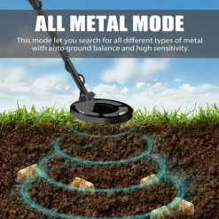 Underground Metal Detector, GTX4030 Underground Metal Detector Handheld Metal Detector Portable Detachable Easy Install Metal Detector High Sensitivity Underground Metal Detector