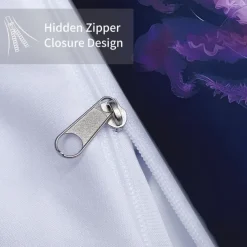 Underwater Ocean Dream Jellyfish Duvet Cover - Enchanting Marine Life Design - Soft and Comfortable Fabric - Perfect for Adding a Mystical Touch to Your Bedroom Decor - Easy to Wash and Maintain