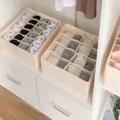 Underwear Bra Storage Box Household Korean Cloth Oxford Cloth Covered Bra Socks Storage 32X32X10cm
