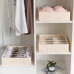 Underwear Bra Storage Box Household Korean Cloth Oxford Cloth Covered Bra Socks Storage 32X32X10cm