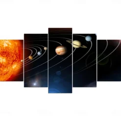 Unframed 5 Panels Space Universe earth light painting canvas art painting wall art