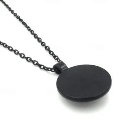 Unique Glass Pendant Necklace - Luminous Silhouette, Glowing Green, Metallic Chain for Night Events