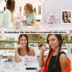 Unique Puzzle-Shaped Acrylic Ornament For Your Sister Perfect Inspirational Gift For Birthdays Holidays Table Decoration And Home Decor