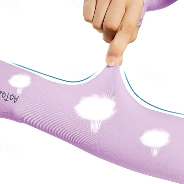 Unisex Compression Cooling UV Protection Sun Sleeves Long Arm Cover Anti-Slip Warmers for Outdoor Sports Sunblock Cover Summer Garden Arm Sleeves