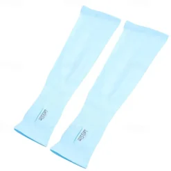 Unisex Compression Cooling UV Protection Sun Sleeves Long Arm Cover Anti-Slip Warmers for Outdoor Sports Sunblock Cover Summer Garden Arm Sleeves
