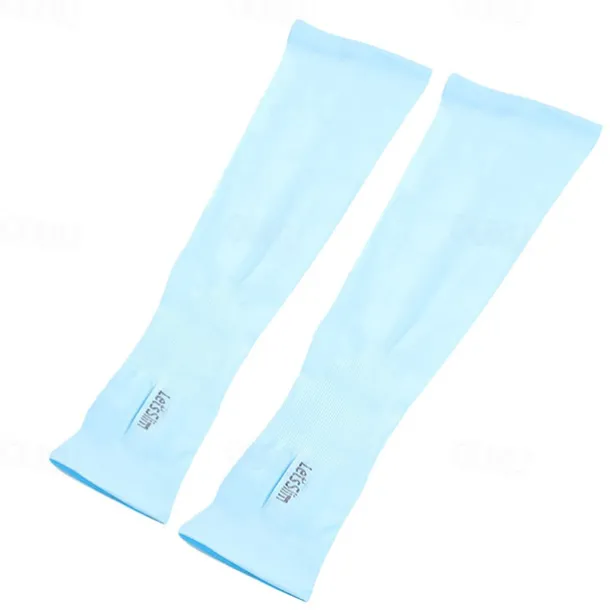 Unisex Compression Cooling UV Protection Sun Sleeves Long Arm Cover Anti-Slip Warmers for Outdoor Sports Sunblock Cover Summer Garden Arm Sleeves