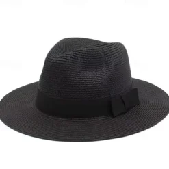 Unisex Summer Sun Hat, Panama Straw Wide Brim UV Protection Hat, Beach Hat for Travel & Outdoor, Sunshade for Men & Women