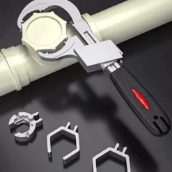 Universal Adjustable Double-ended Wrench Multifunctional Bathroom Plumbing Installation Tool Household Water Pipe Faucet Maintenance And Disassembly Tool