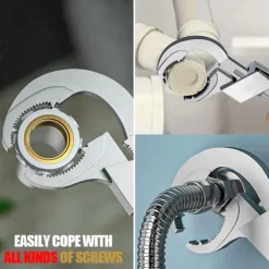 Universal Adjustable Double-ended Wrench Multifunctional Bathroom Plumbing Installation Tool Household Water Pipe Faucet Maintenance And Disassembly Tool