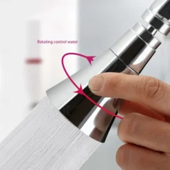 Universal Kitchen Water Faucet Adjustable Pressure 360 Degree Rotating Water Tap Head Water Saving Shower Faucet Nozzle Adapter