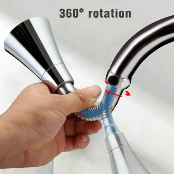 Universal Kitchen Water Faucet Adjustable Pressure 360 Degree Rotating Water Tap Head Water Saving Shower Faucet Nozzle Adapter